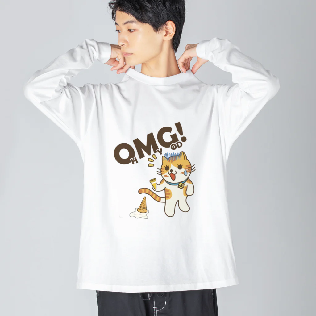 楽猫楽描しげ屋のOMG! Big Long Sleeve T-Shirt