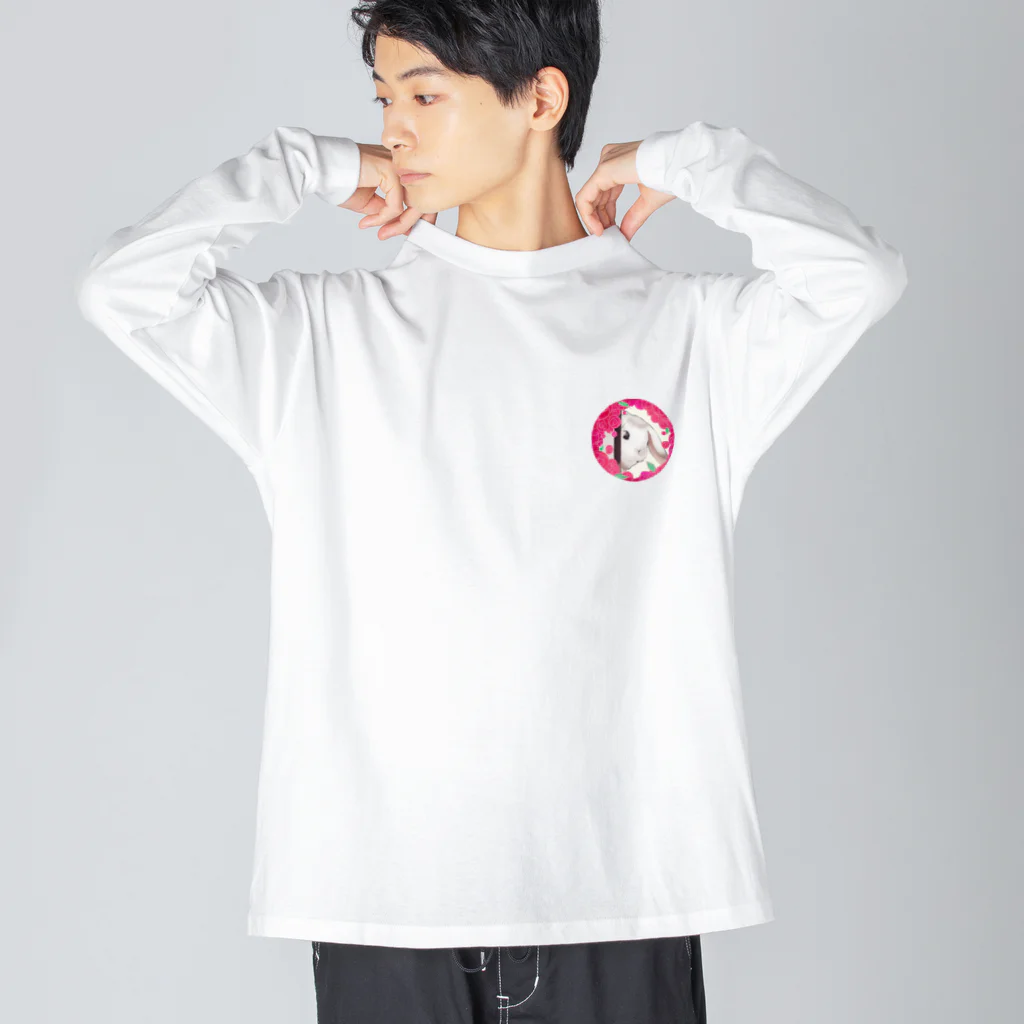 うさぎのラブ君@YouTubeのバラに囲まれたラブくん Big Long Sleeve T-Shirt