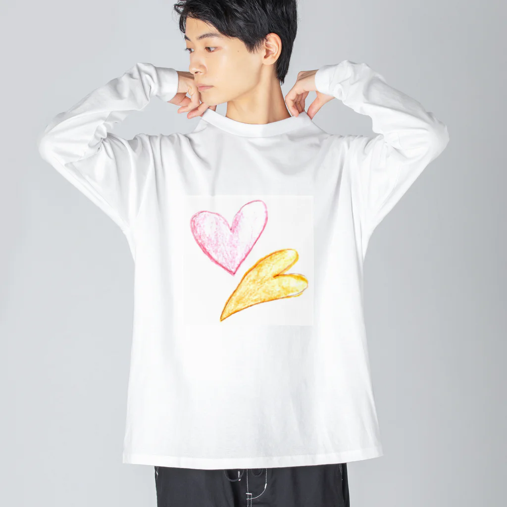 Heart-Heartのダブルハート ビッグシルエットロングスリーブTシャツ