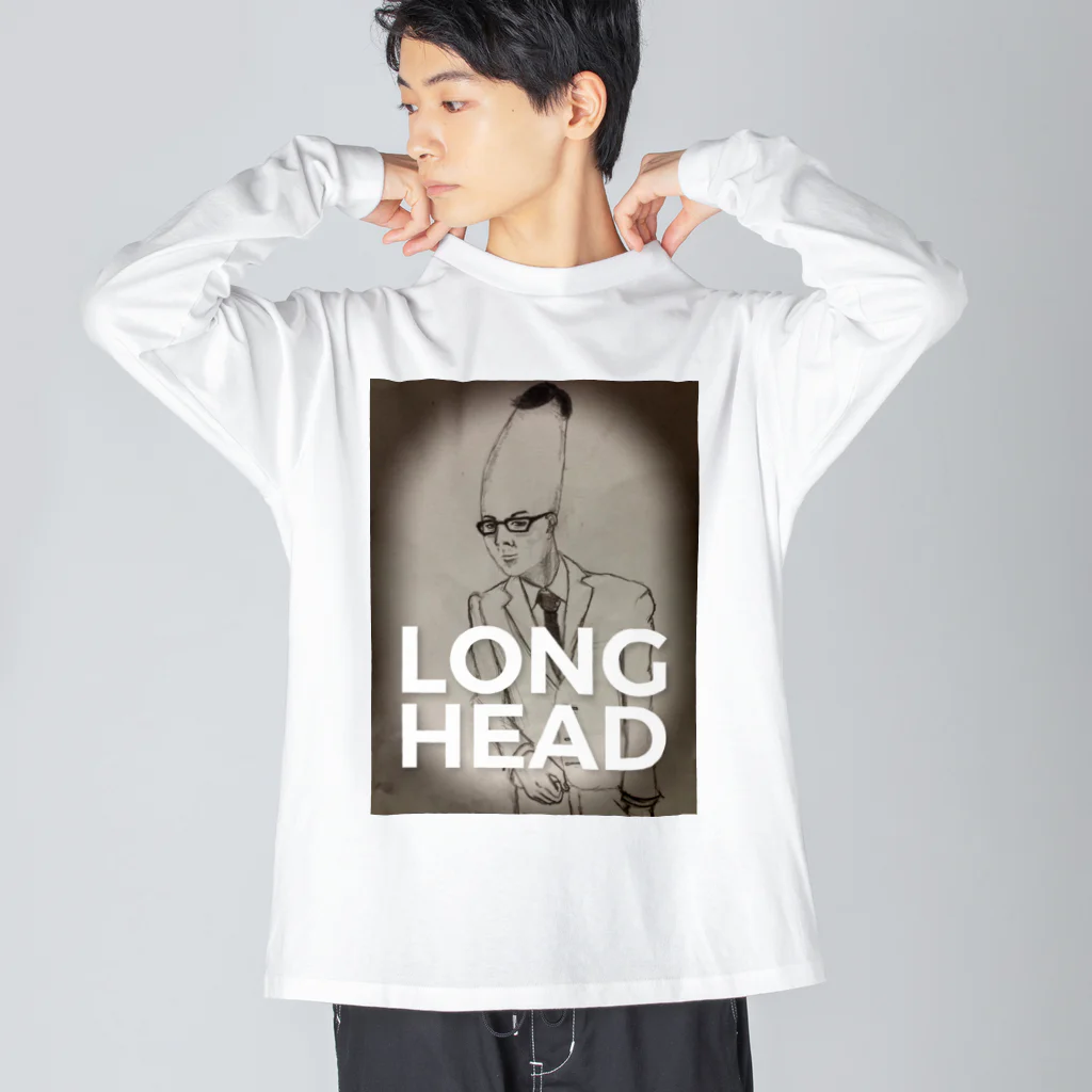 新藤山寛美のワイルド商店のLong head long tee Big Long Sleeve T-Shirt