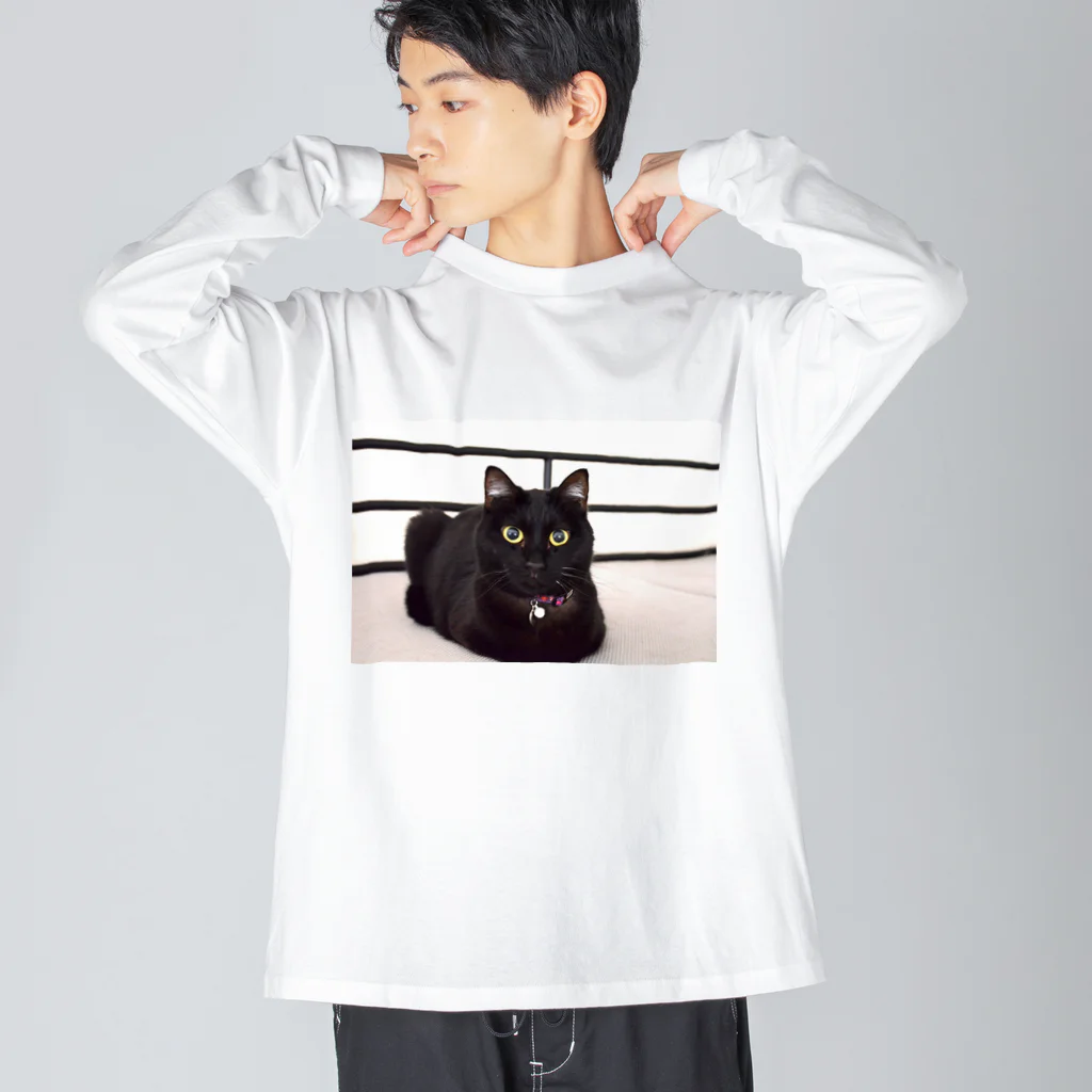 黒猫のうめたんの黒猫のうめたん ビッグシルエットロングスリーブTシャツ