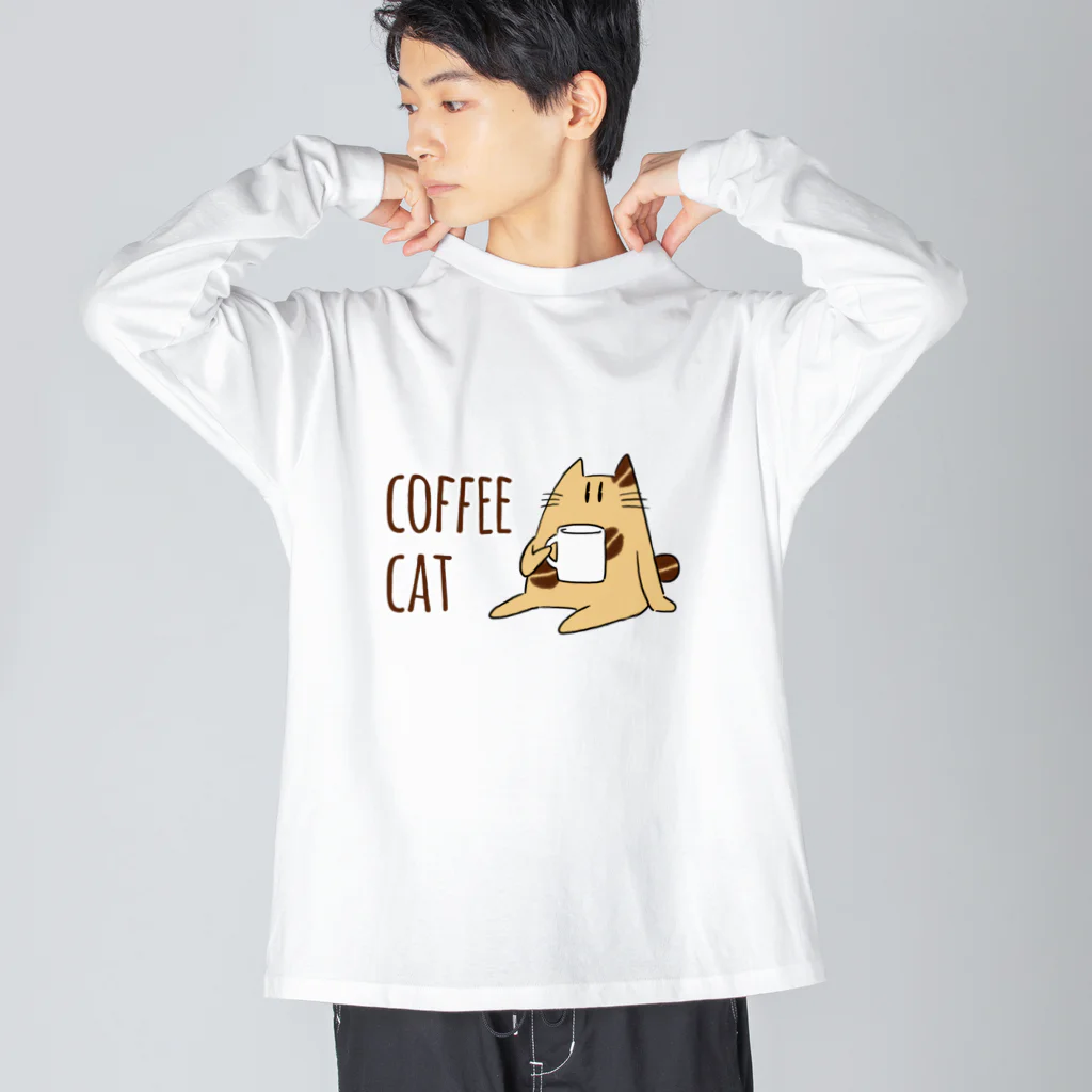 Studio HonWaccaのCOFFEE CAT Big Long Sleeve T-Shirt