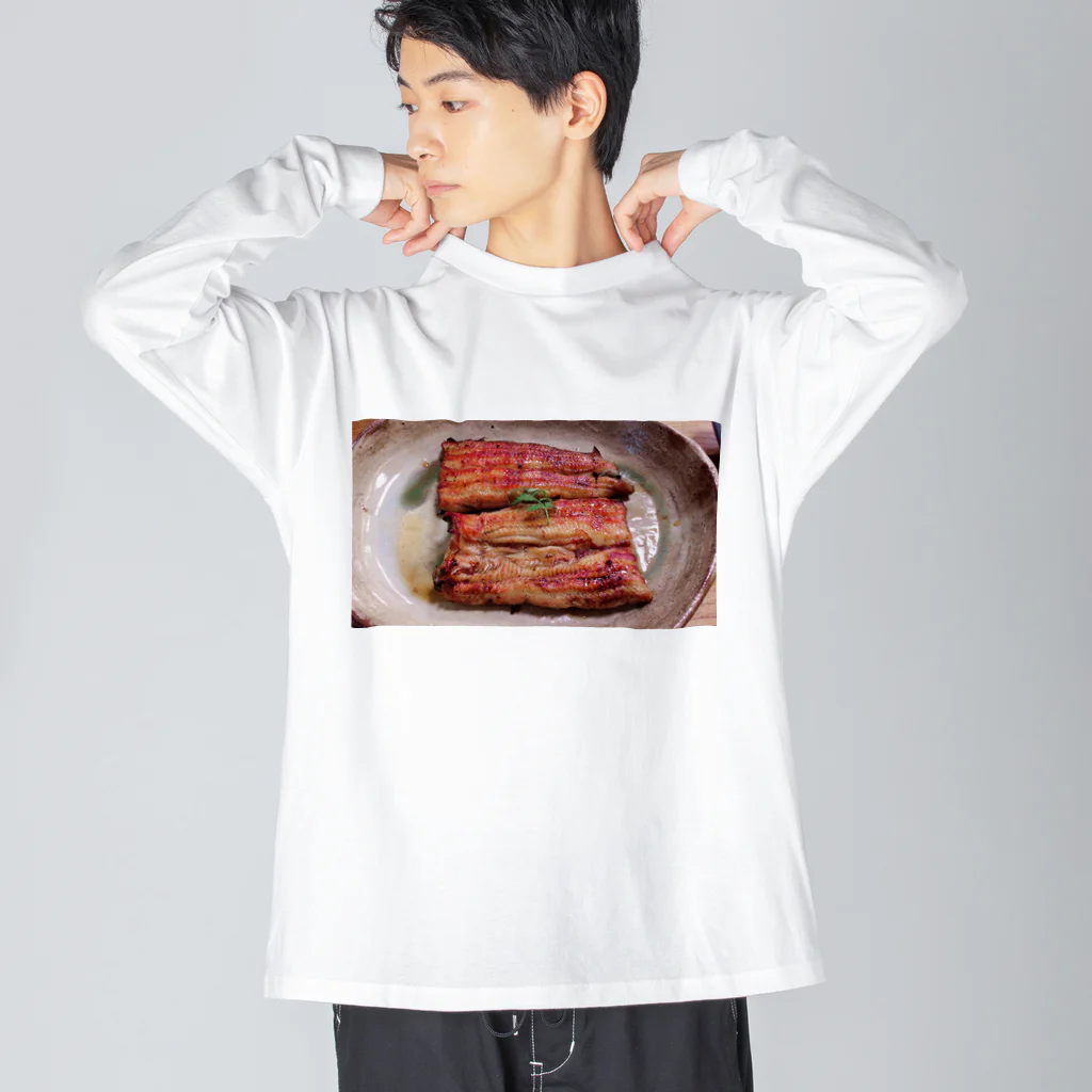 肴市のふわふわの鰻様 ビッグシルエットロングスリーブTシャツ