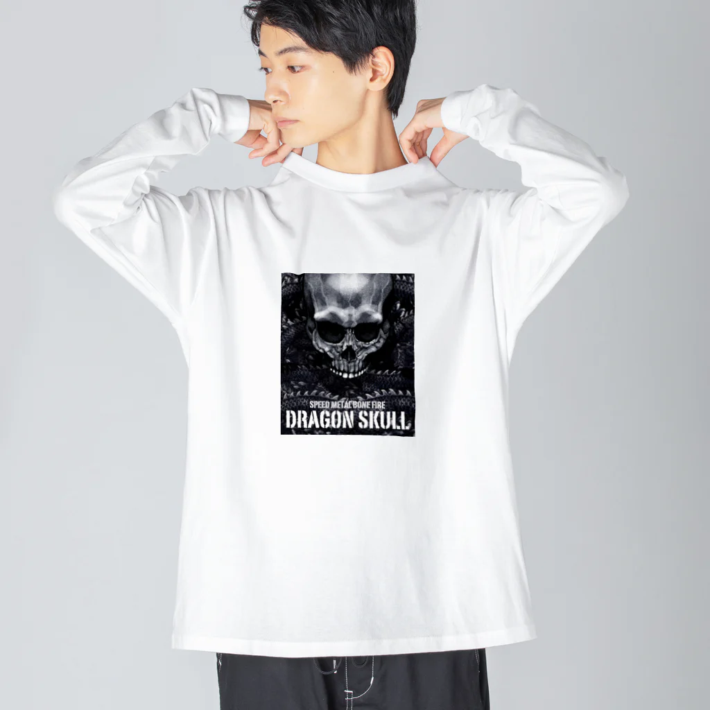 マサオウのドラゴンスカルTシャツ Big Long Sleeve T-Shirt