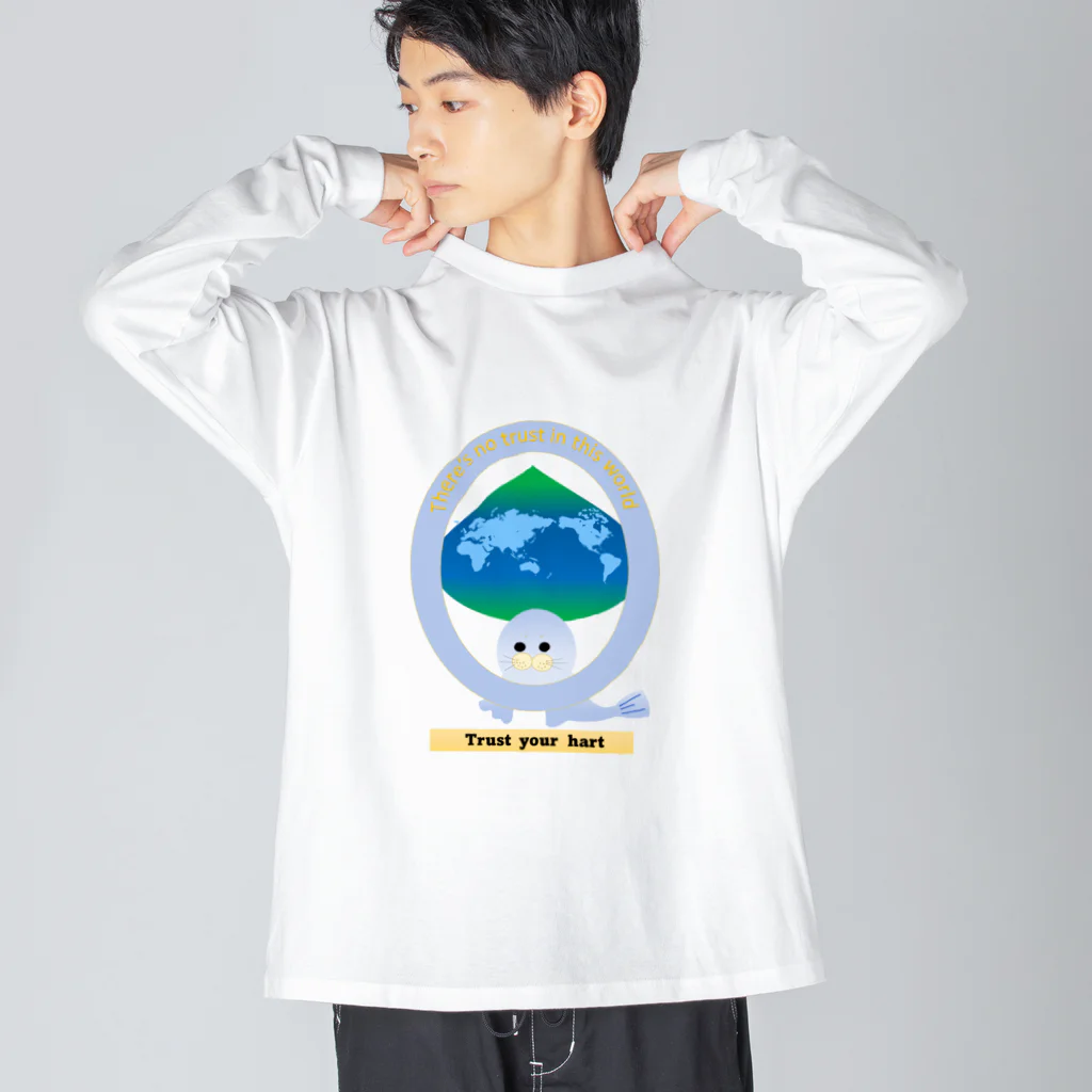 hacci-2021のQアザラシ君 ビッグシルエットロングスリーブTシャツ