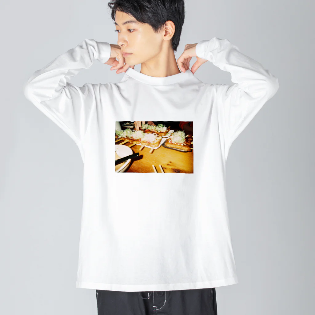 Baronのねぎ焼き ビッグシルエットロングスリーブTシャツ