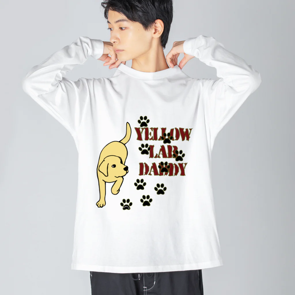 ハッピー・ラブラドールズのYellow Lab Daddy　イエローラブラドール ビッグシルエットロングスリーブTシャツ