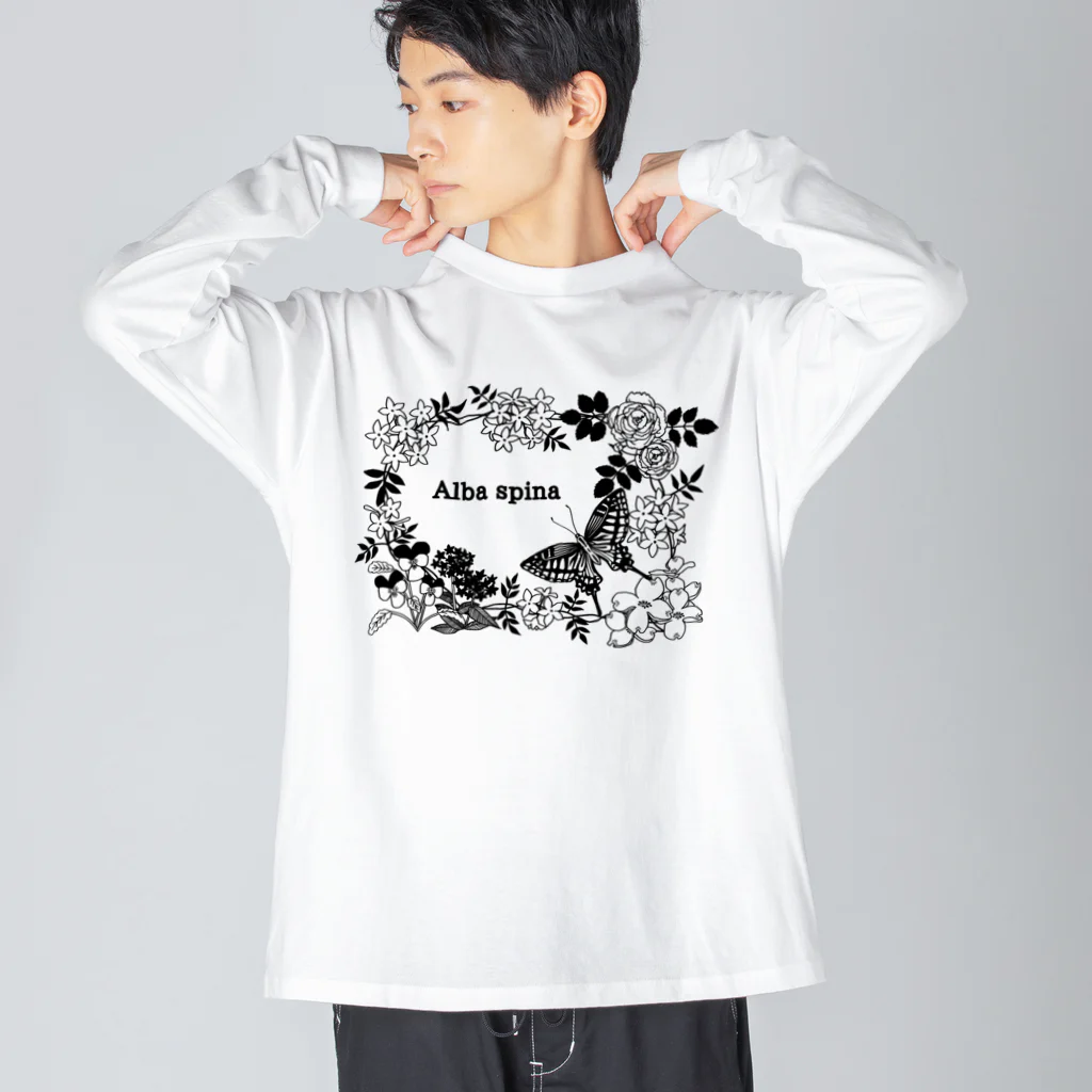 Alba spinaのボタニカル-バタフライ Big Long Sleeve T-Shirt