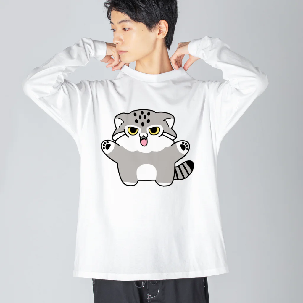 多喜のマヌルちゃんギャオー ビッグシルエットロングスリーブTシャツ