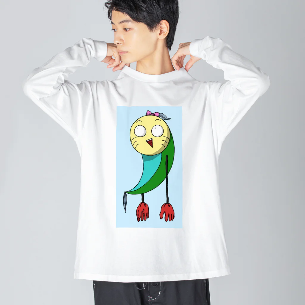 パーシモン工房のデデンくん ビッグシルエットロングスリーブTシャツ