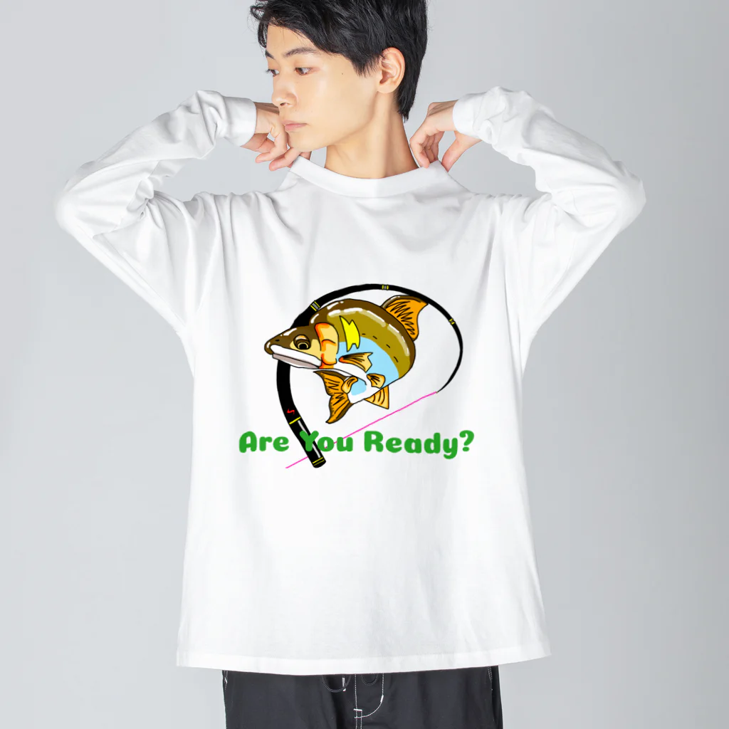 すぎん家の鮎(Are You) Ready? ビッグシルエットロングスリーブTシャツ