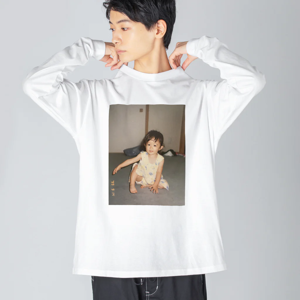 min.の2サイ ビッグシルエットロングスリーブTシャツ