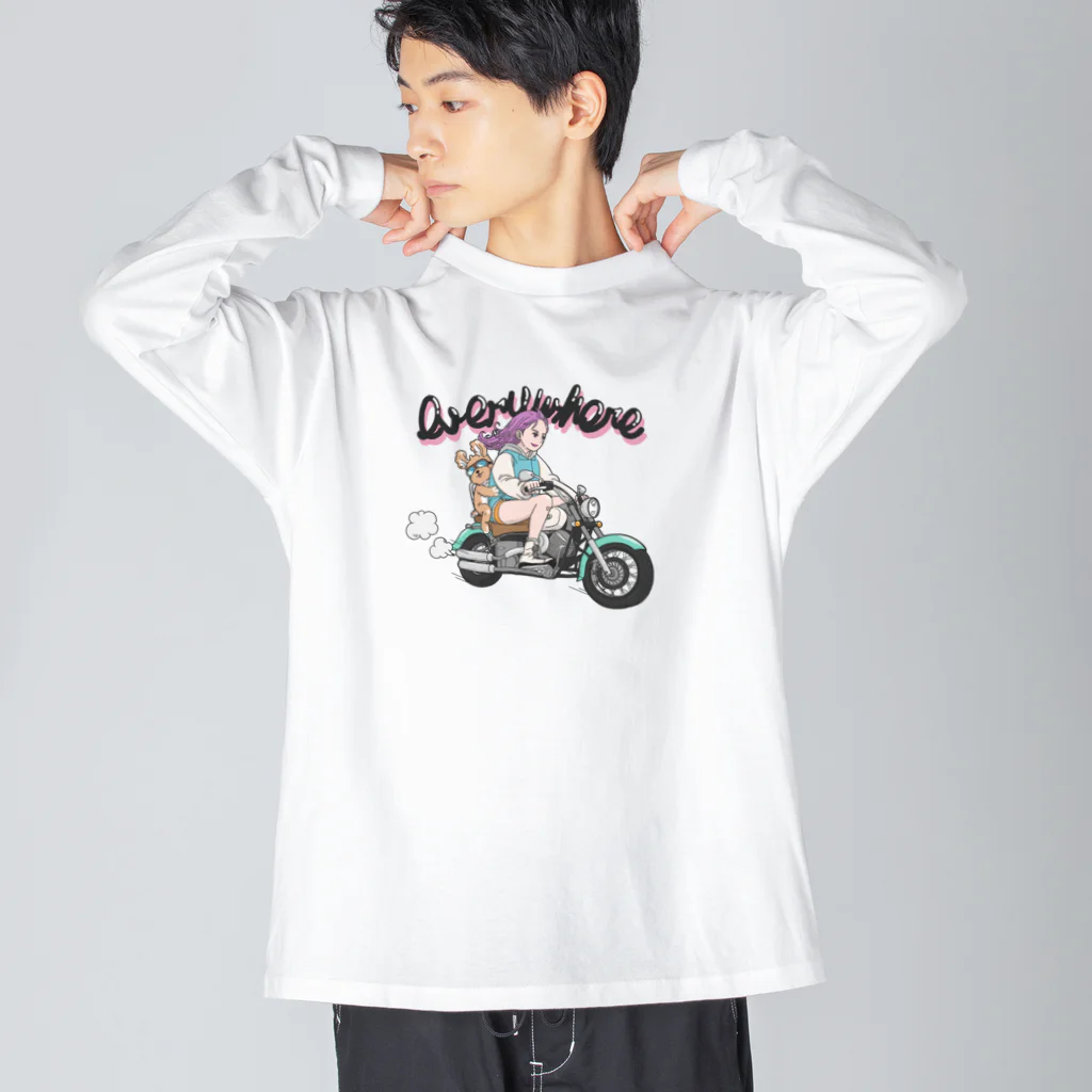 RIKAの【girl】biker2 ビッグシルエットロングスリーブTシャツ