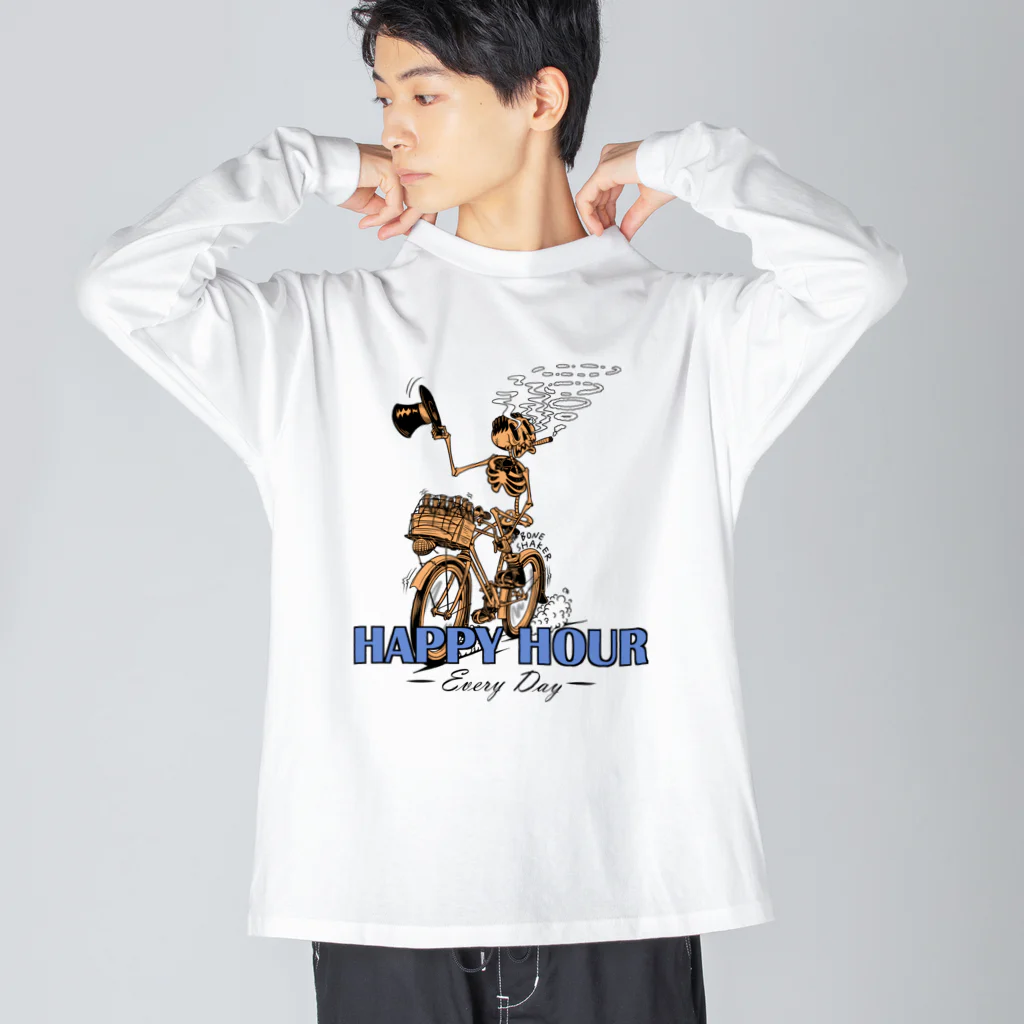 nidan-illustrationの"HAPPY HOUR"(clr) #1 ビッグシルエットロングスリーブTシャツ