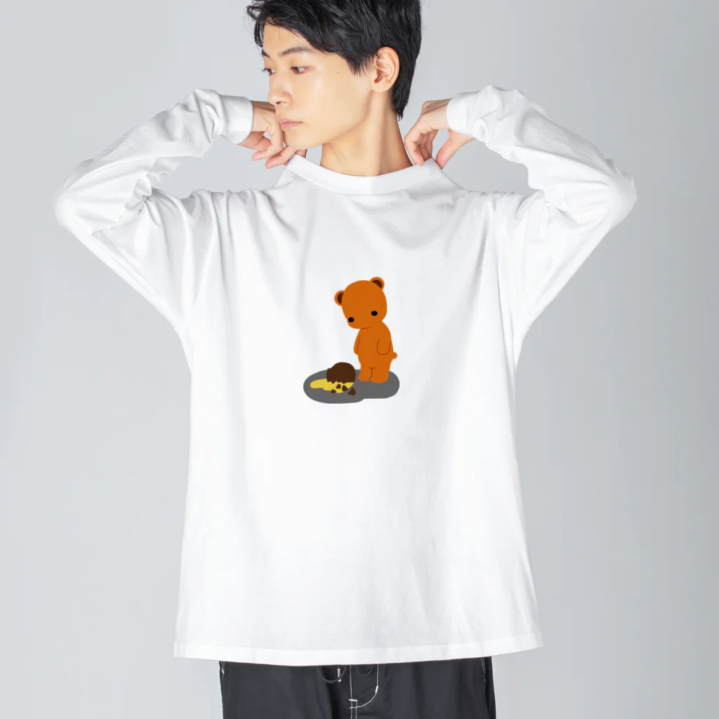 ほぼ動物園の放心 ビッグシルエットロングスリーブTシャツ