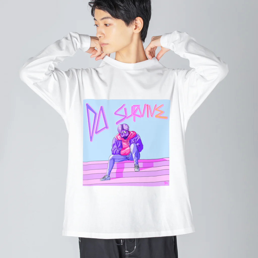 YASUHIRO DESIGNのDO SURVIVE ビッグシルエットロングスリーブTシャツ