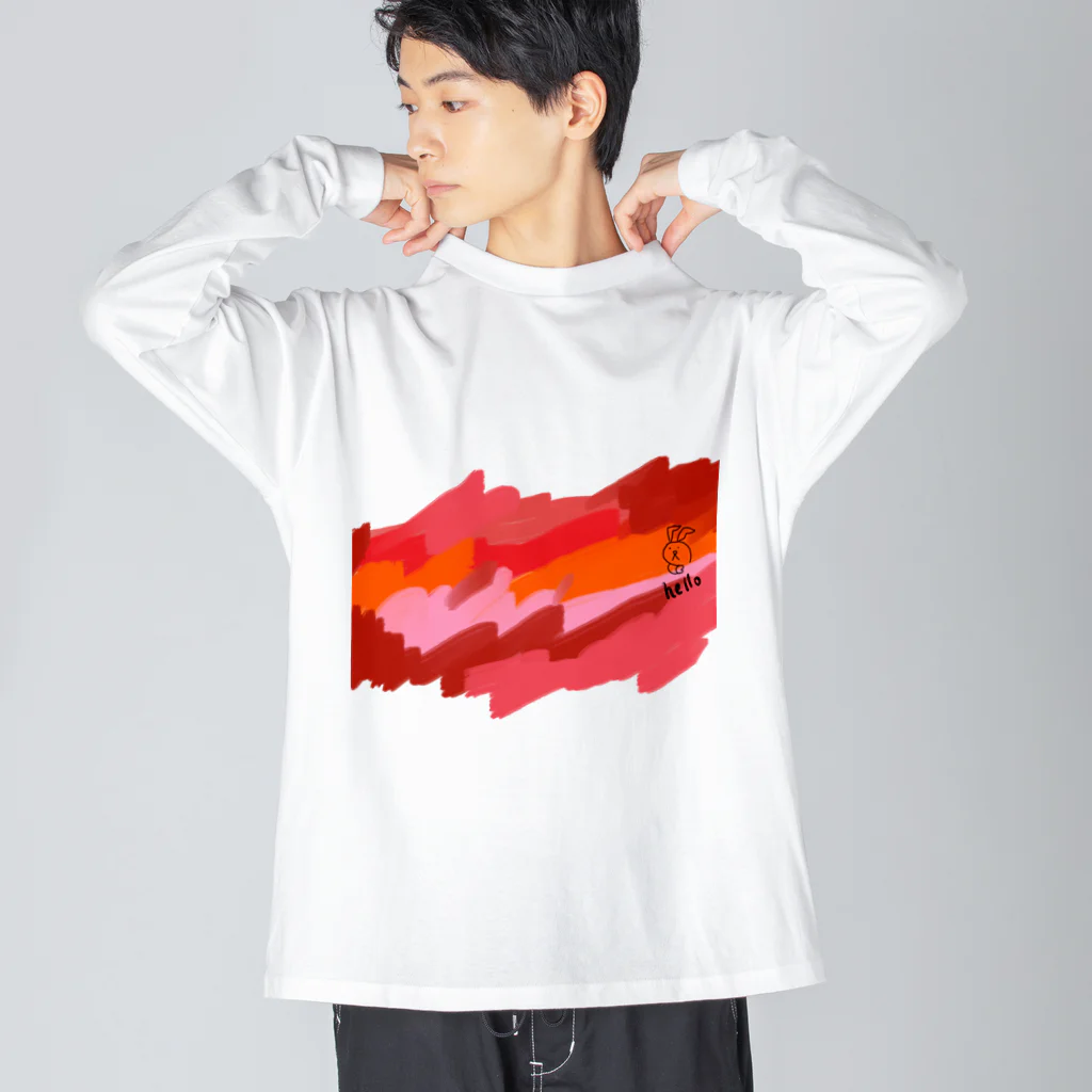 ポテコロアートショップの赤の衝撃 by kids Big Long Sleeve T-Shirt