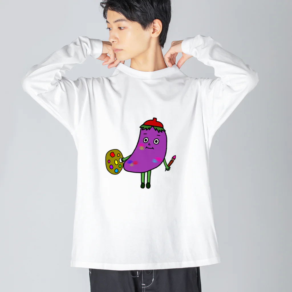 Let's Vegetablesのなすこちゃん【Let's Vegetables】 Big Long Sleeve T-Shirt