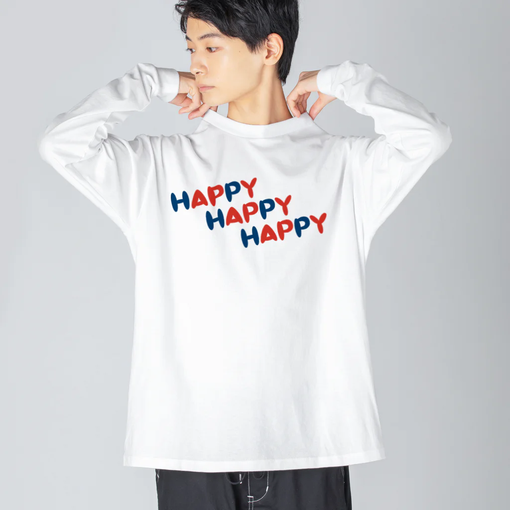 8anna storeのHAPPY HAPPY HAPPY！ ビッグシルエットロングスリーブTシャツ