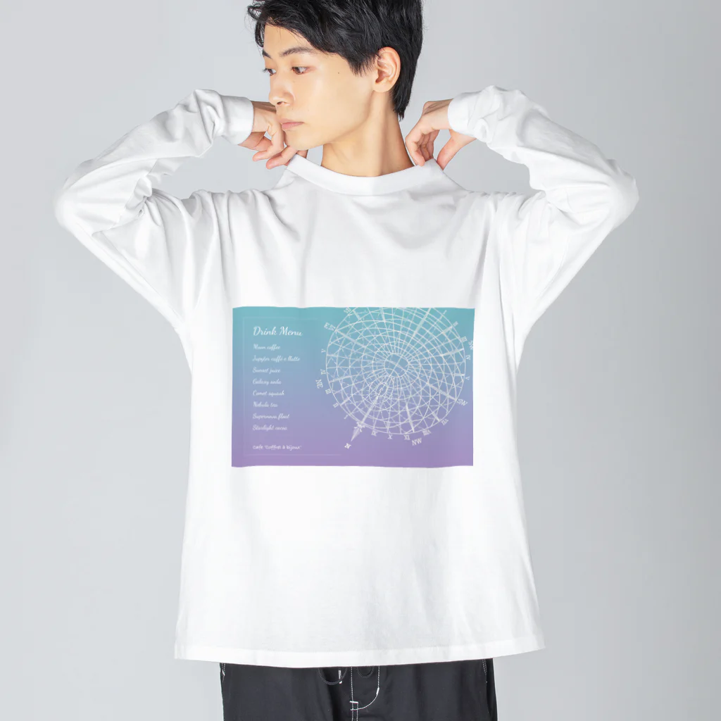 Coffret à bijouxの宇宙ドリンクメニューシリーズ ビッグシルエットロングスリーブTシャツ