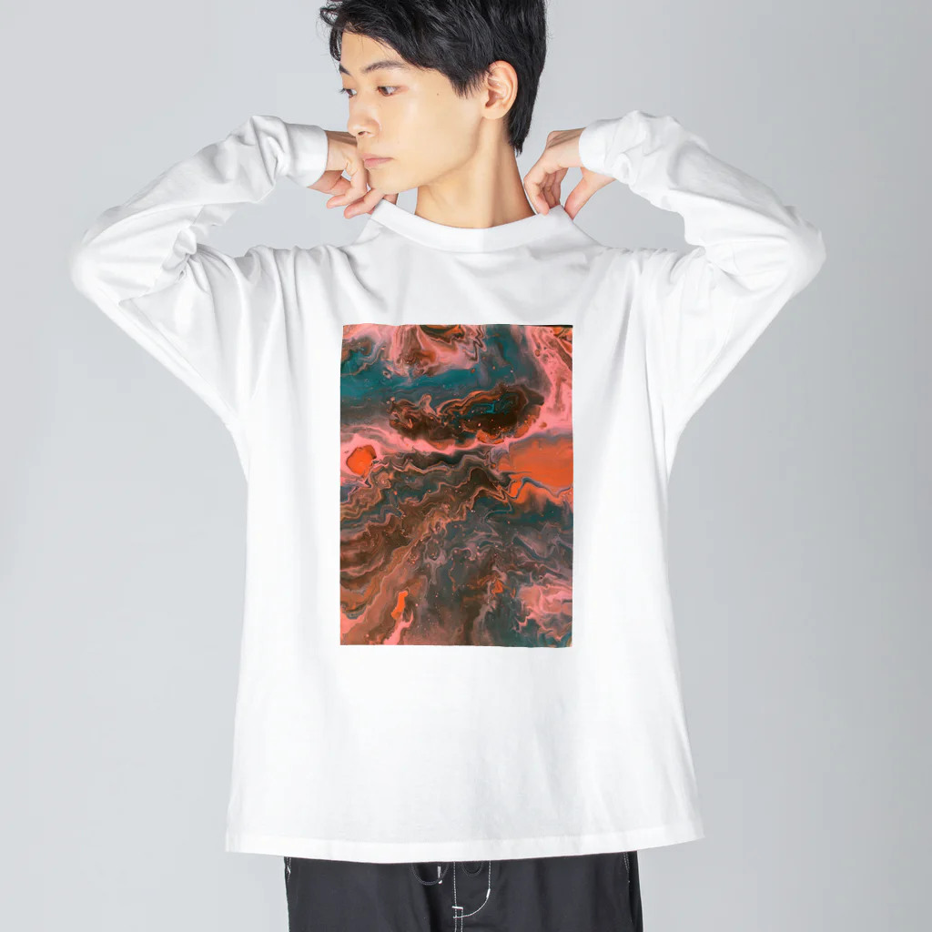 yjb_22のfluidart_flymdl ビッグシルエットロングスリーブTシャツ