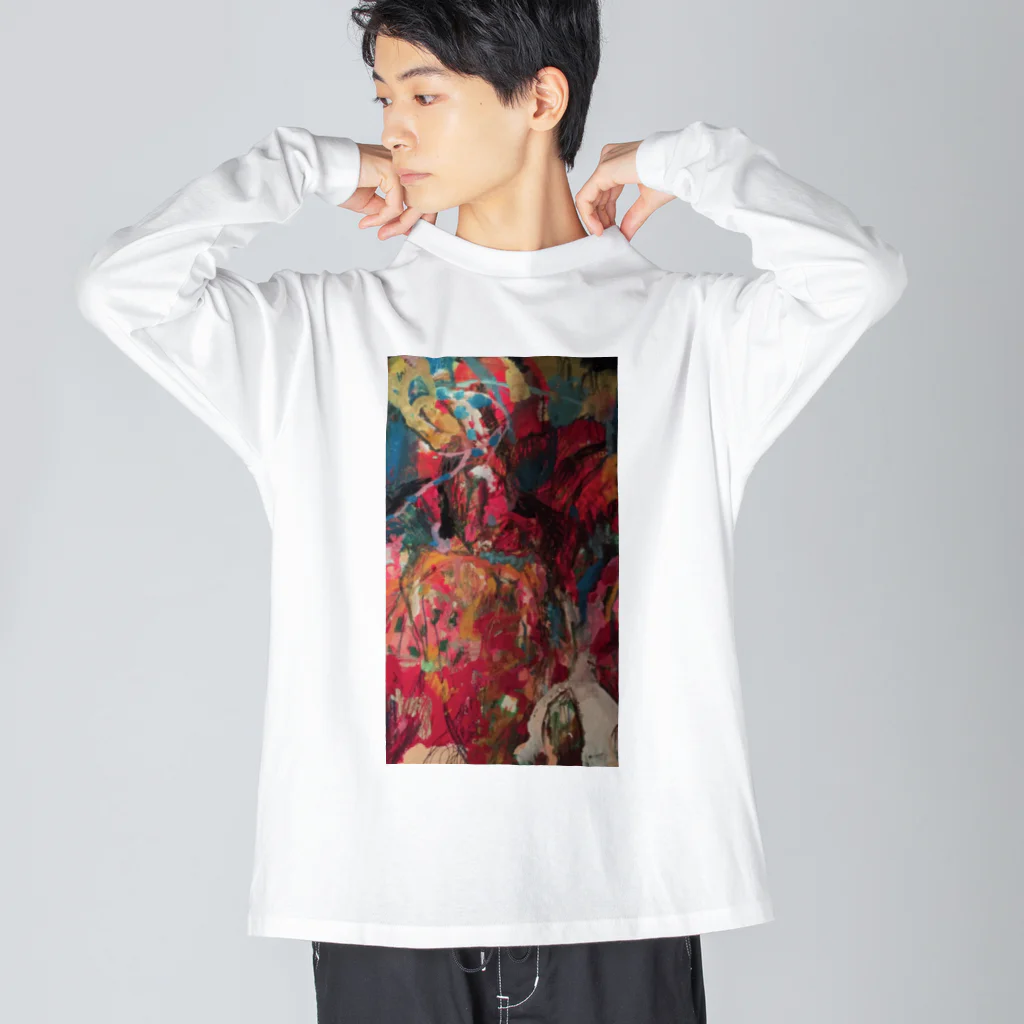 ○たこたこハウスの欲望というテーマの絵です🖼 ビッグシルエットロングスリーブTシャツ