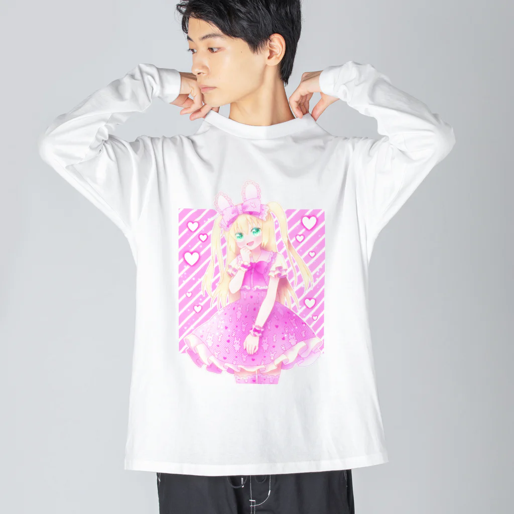 かわいいもののおみせ　いそぎんちゃくの💕🐰 ビッグシルエットロングスリーブTシャツ