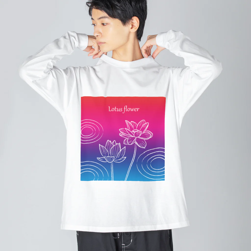 photo-kiokuの蓮 ビッグシルエットロングスリーブTシャツ