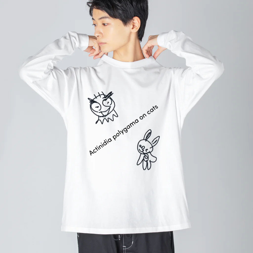 猫にmatatabiの猫にmatatabi  Actinidia polygama on cats Big Long Sleeve T-Shirt