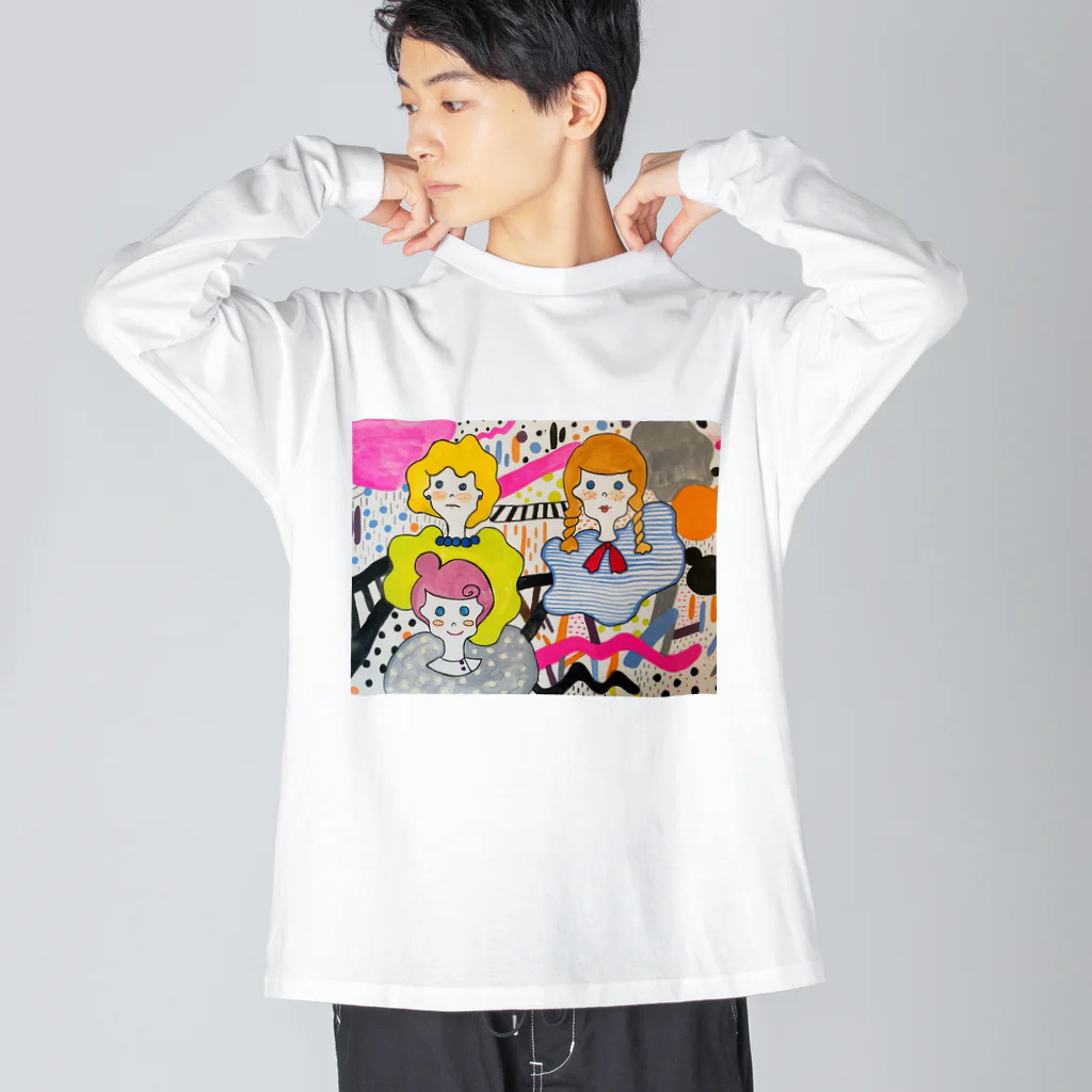 azuki.の三姉妹 Big Long Sleeve T-Shirt