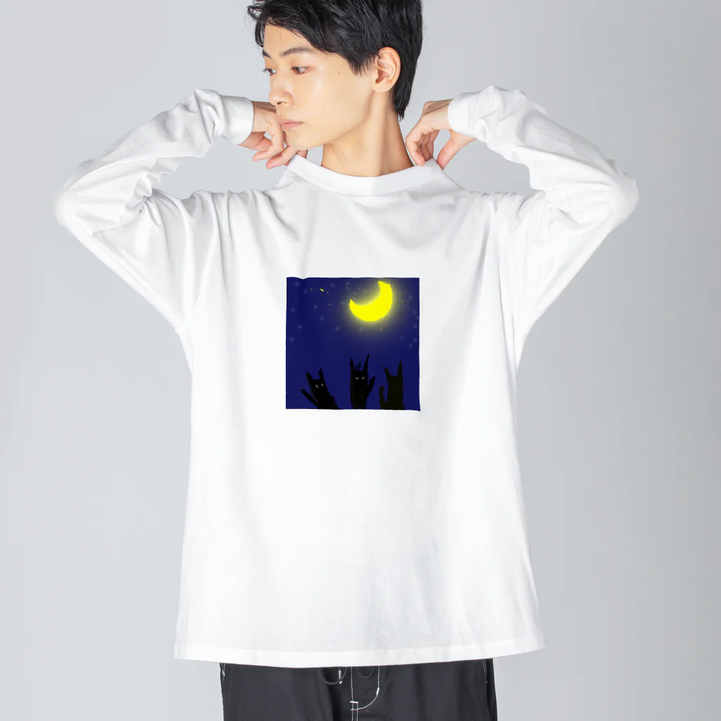 ミティミティーのホラーキャッツナイト Big Long Sleeve T-Shirt