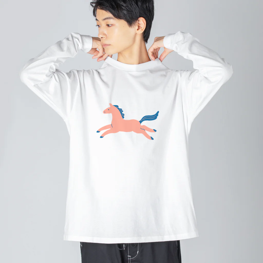 Rera(レラ)のももいろの馬 ビッグシルエットロングスリーブTシャツ