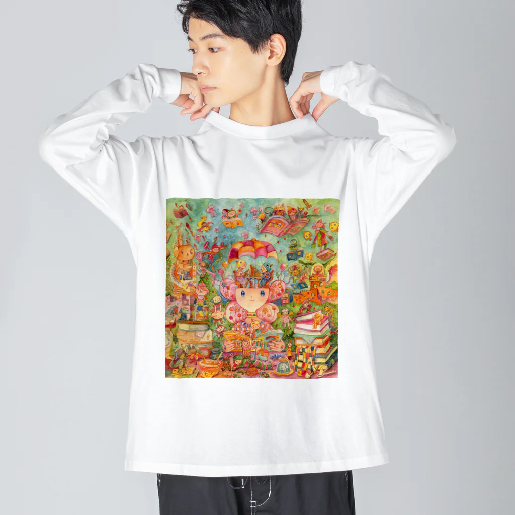 あかるいみらいけんきゅうじょのwonder(不可思議) Big Long Sleeve T-Shirt