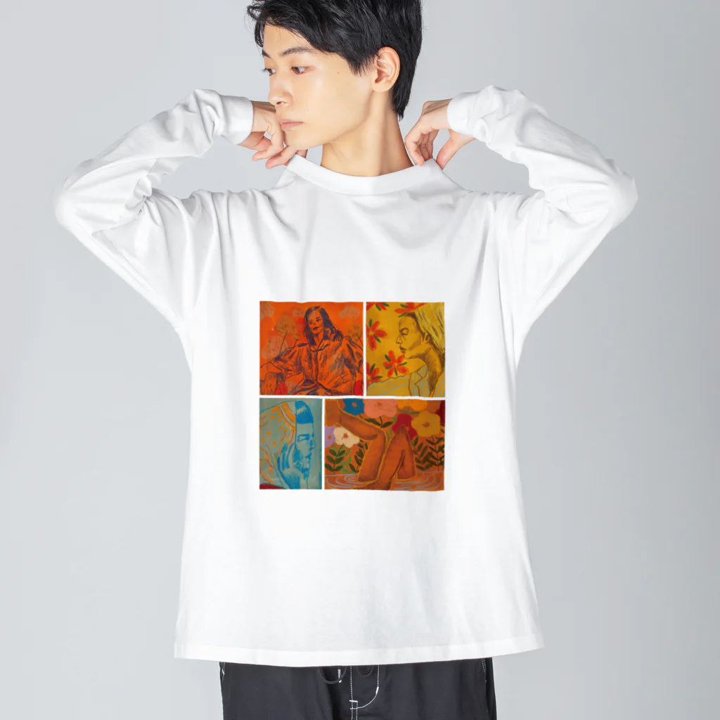 カーソル合わせてのOchre Big Long Sleeve T-Shirt