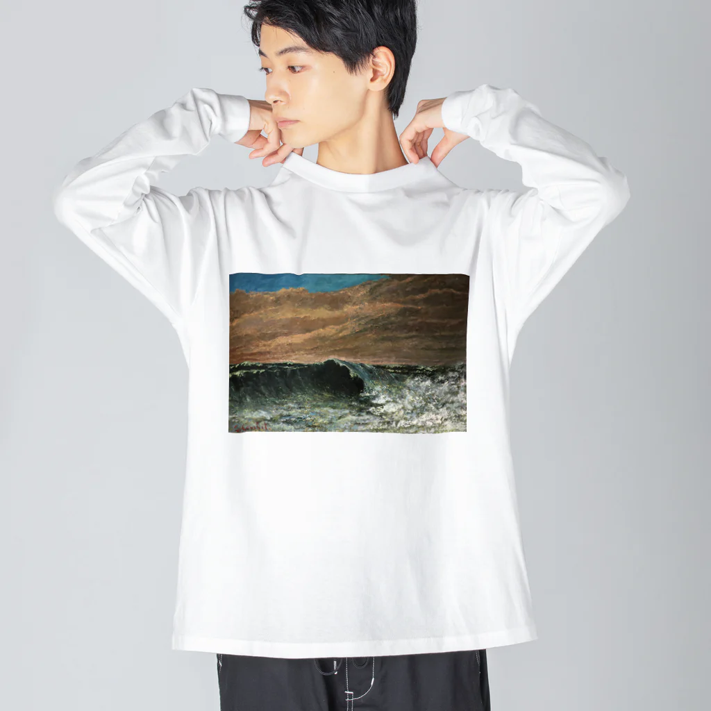 Takahashijunのギュスターヴ・クールベのグッズ　波 Big Long Sleeve T-Shirt