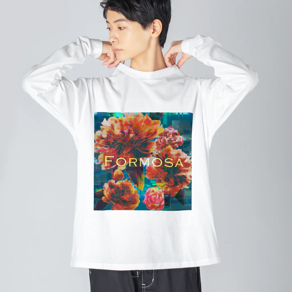 福陀落海灣公司の台湾花布 Big Long Sleeve T-Shirt