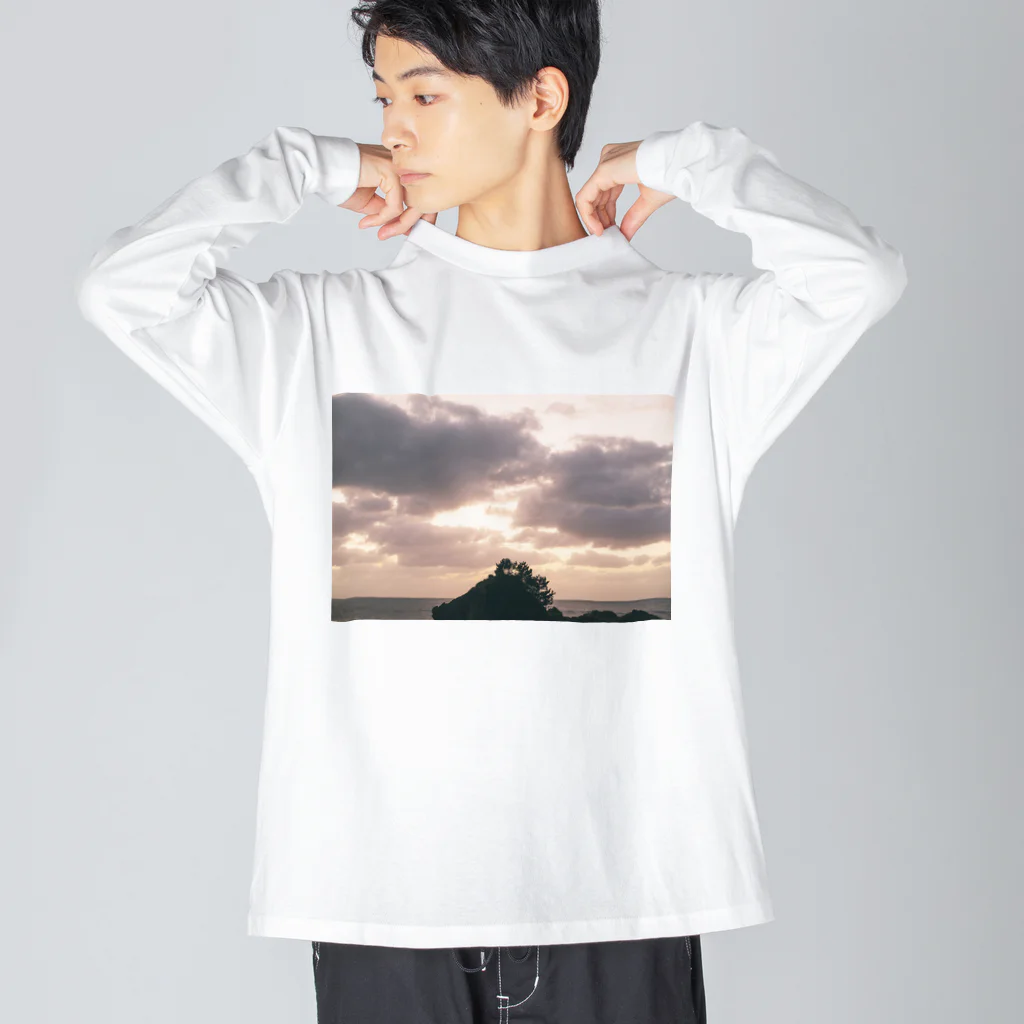 yohakuyaのyuyake　#Tシャツのよはくを埋める ビッグシルエットロングスリーブTシャツ