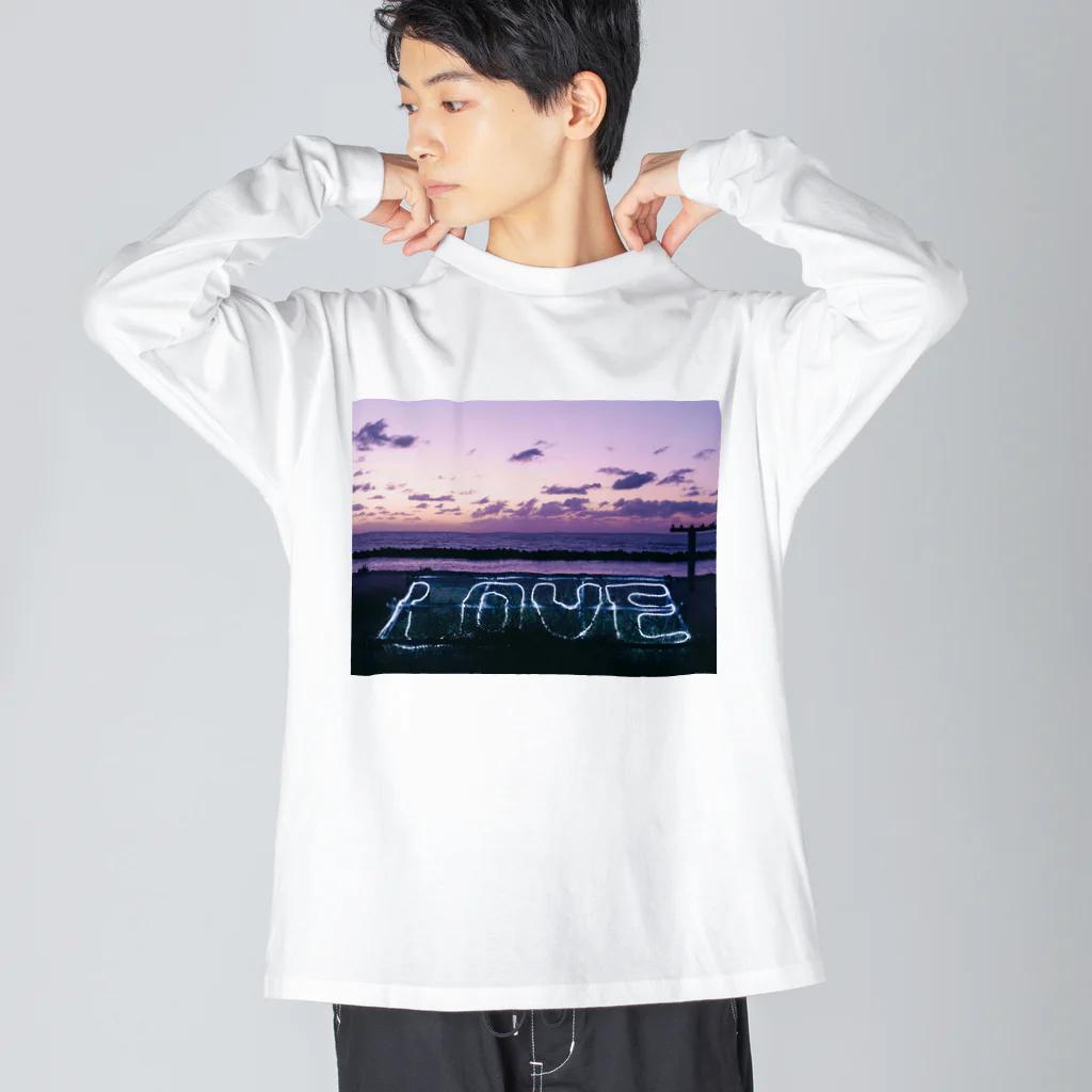 yohakuyaのlove　#Tシャツのよはくを埋める ビッグシルエットロングスリーブTシャツ