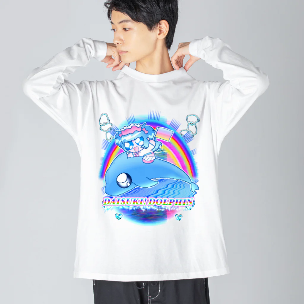 バキメモのDAISUKI! DOLPHIN バキちゃん ビッグシルエットロングスリーブTシャツ