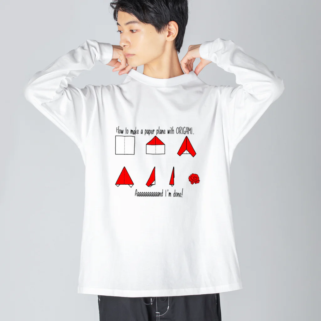 Coi_Galleryの最後で諦める折り紙 Big Long Sleeve T-Shirt