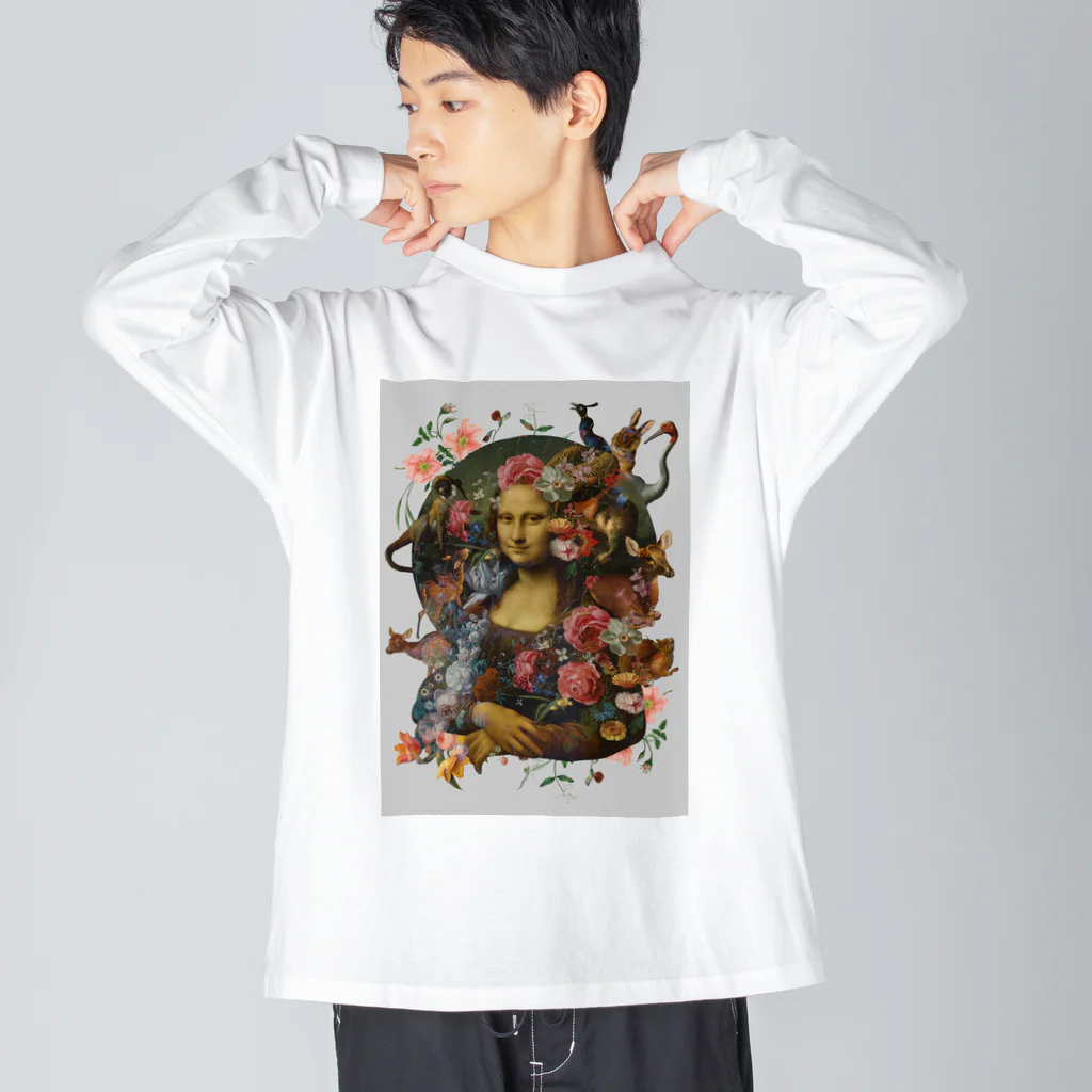 カズシフジイのモナリザコラージュ4 Big Long Sleeve T-Shirt