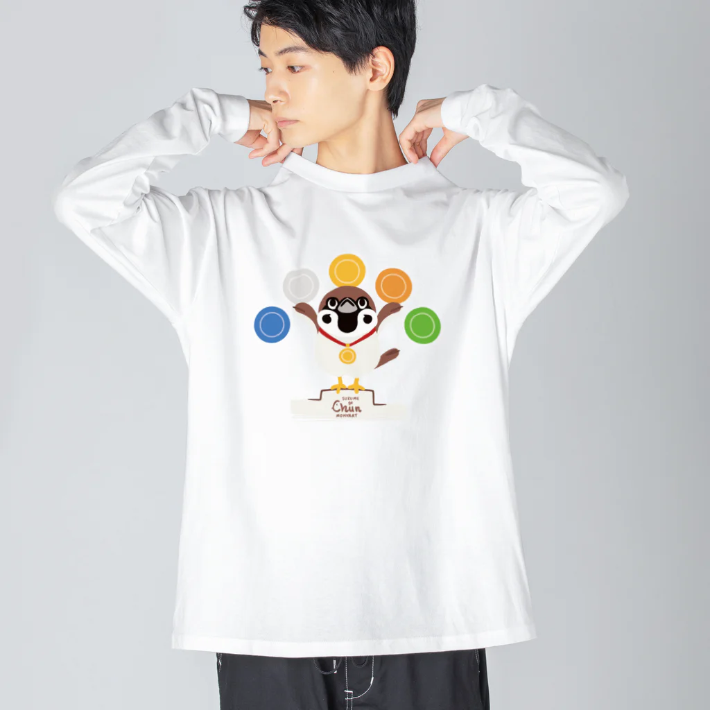 イラスト MONYAAT の競技　おしゃべり ビッグシルエットロングスリーブTシャツ