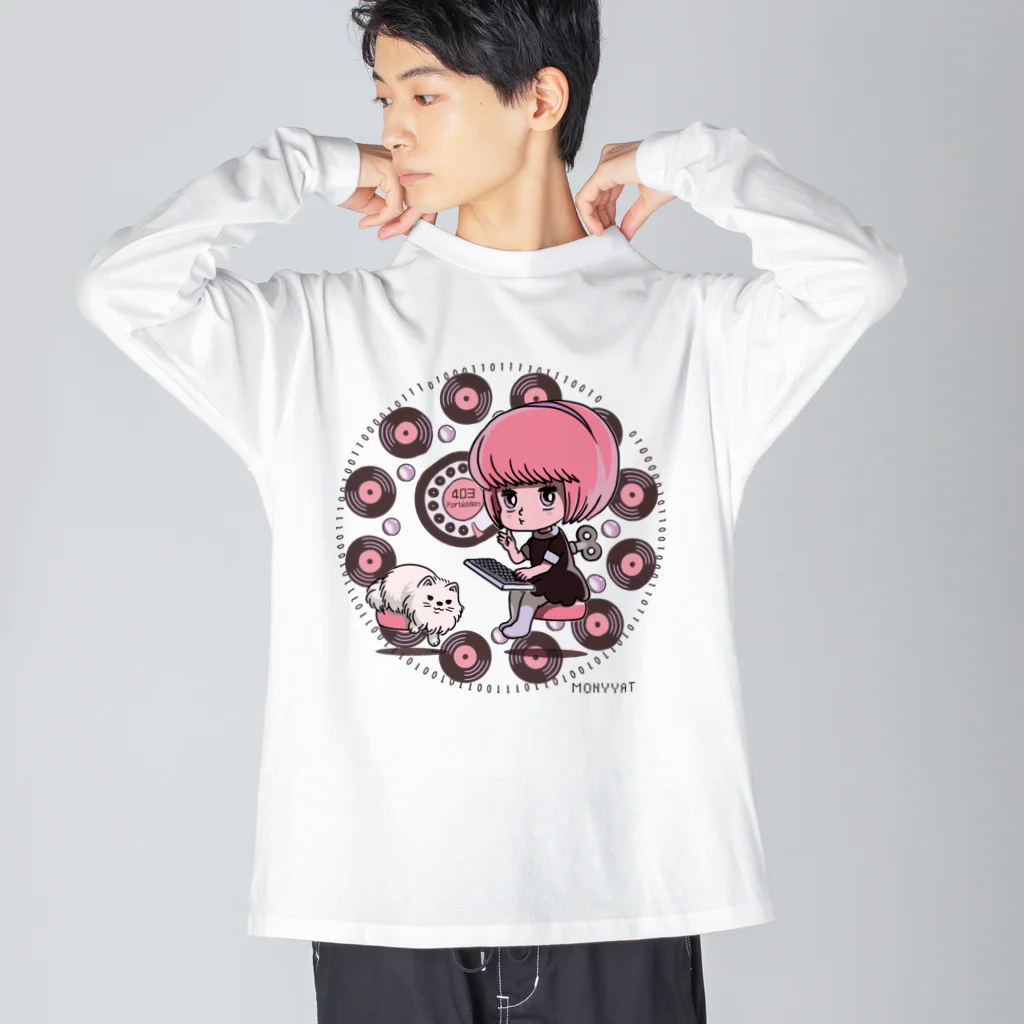 イラスト MONYAAT の働くにゃー Big Long Sleeve T-Shirt