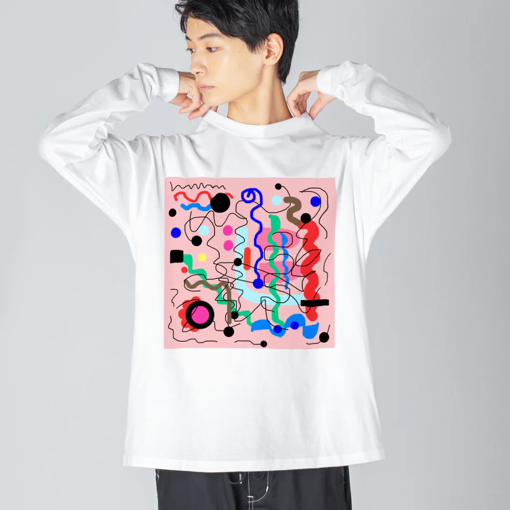 ユーモアガレージ🎈のおしゃれ模様❸ Big Long Sleeve T-Shirt