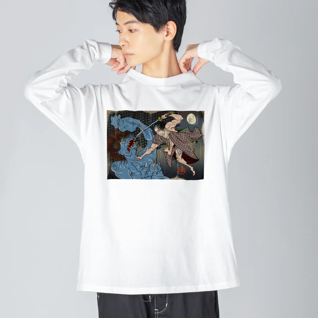 nidan-illustrationの"武者絵" 1-#1 ビッグシルエットロングスリーブTシャツ