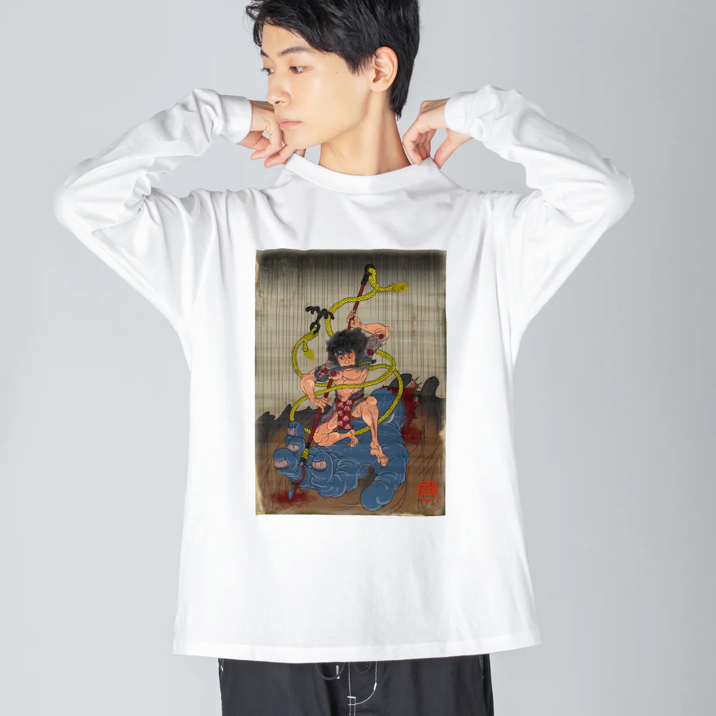 nidan-illustrationの"武者絵" 3-#1 ビッグシルエットロングスリーブTシャツ