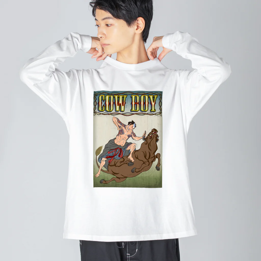 nidan-illustrationの"cow boy"(武者絵) #1 Big Long Sleeve T-Shirt