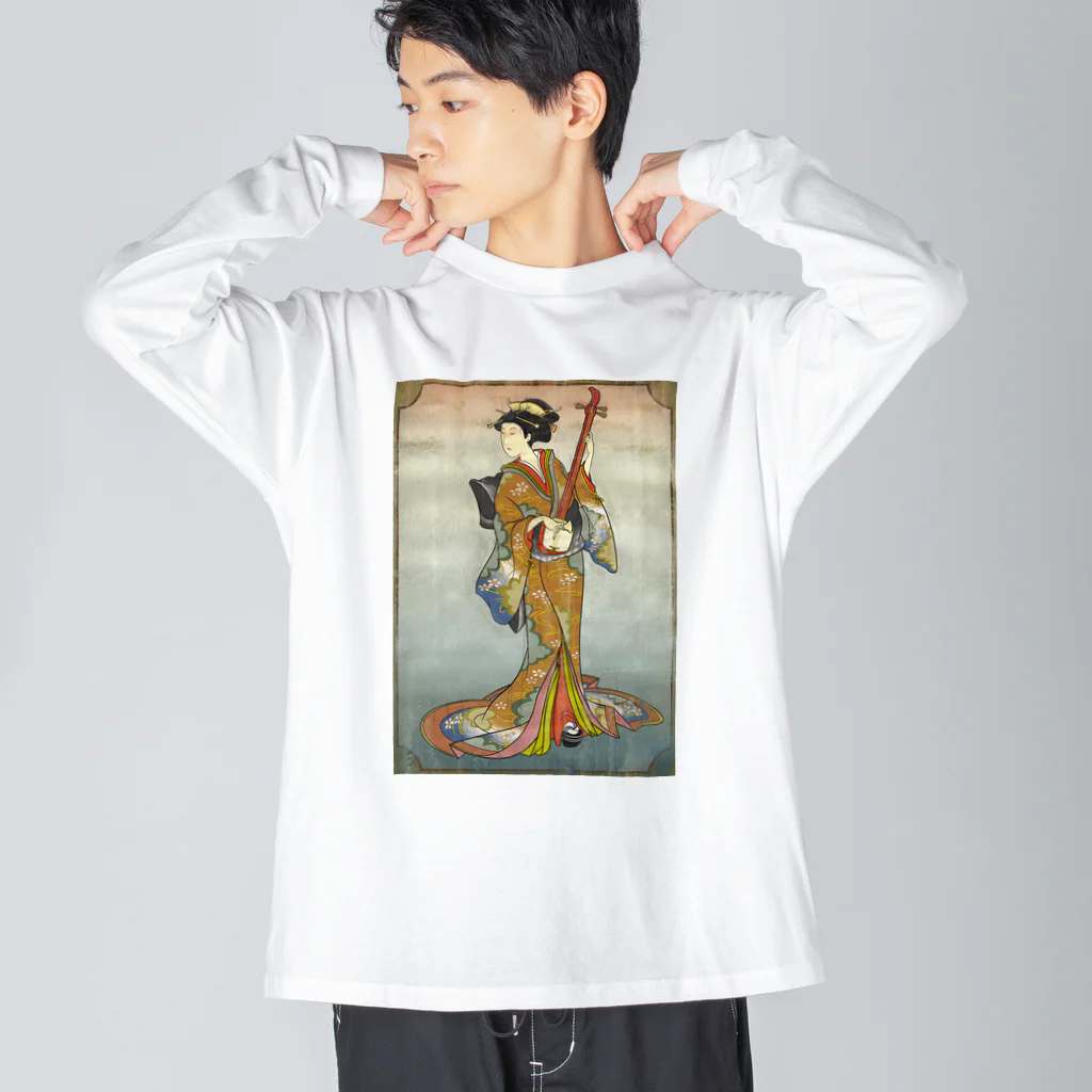 nidan-illustrationの"美人画" 2-#1 ビッグシルエットロングスリーブTシャツ