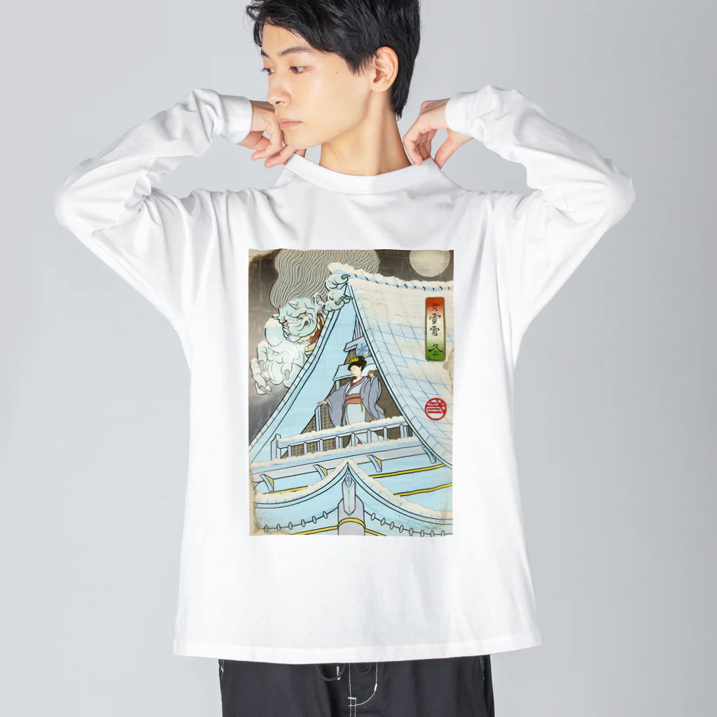 nidan-illustrationの"女雪宮・冬" #1 ビッグシルエットロングスリーブTシャツ