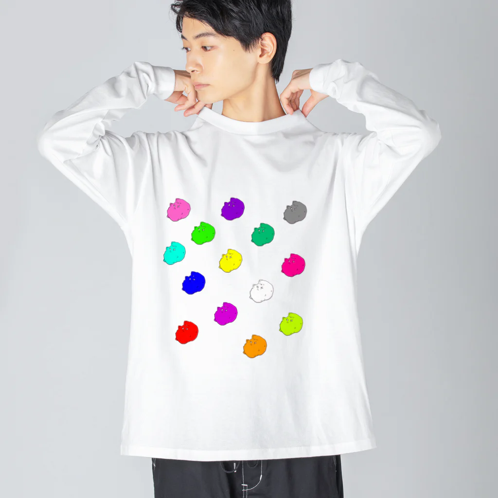 海蓮わーるどのカラバリコロコロチンコロ Big Long Sleeve T-Shirt